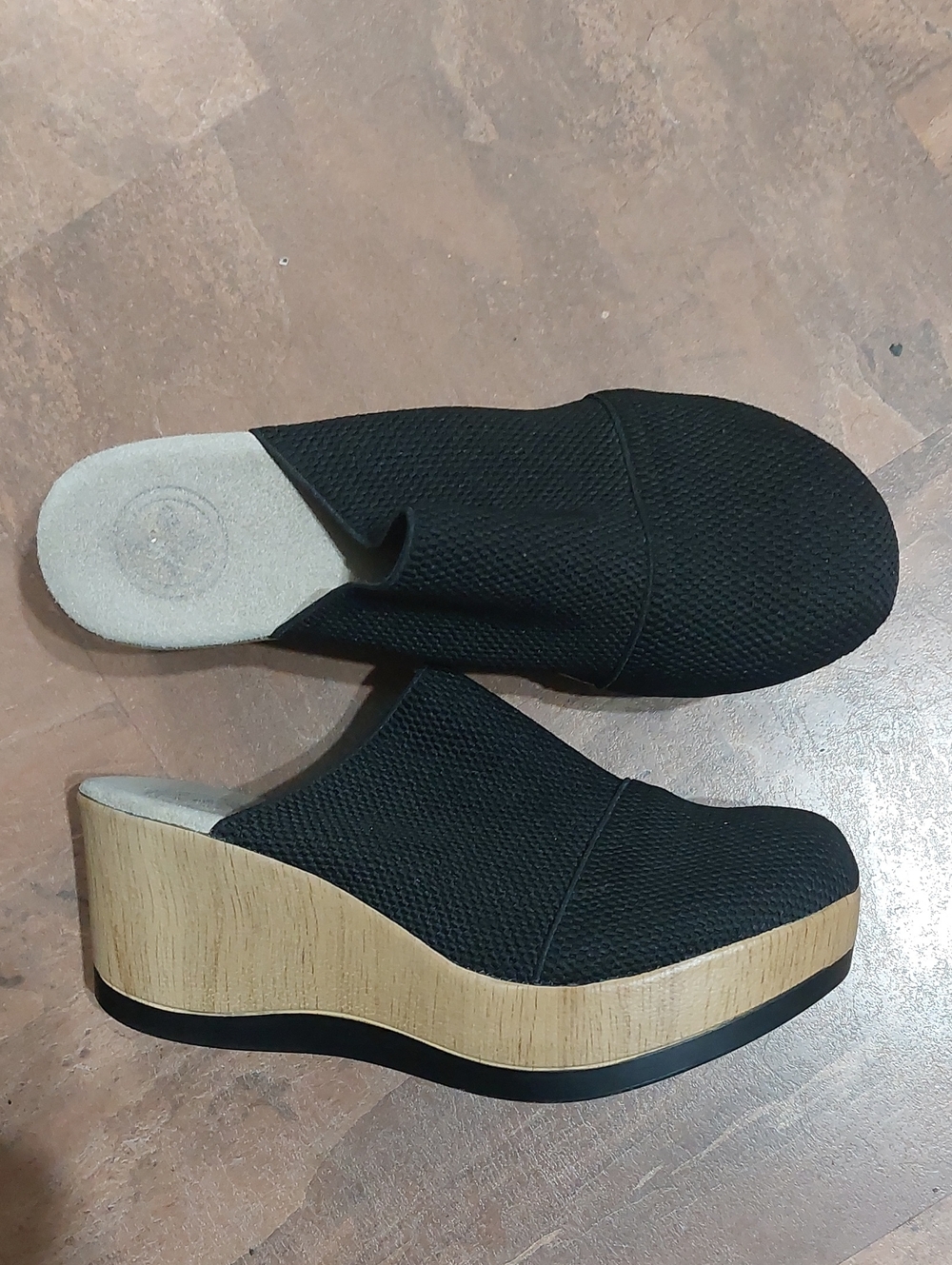 Black SAS "Bliss"Wedge Mule Clog - Women